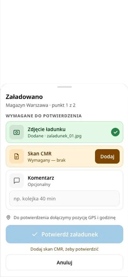 nova:driverJOBS-scherm: Bevestiging met bewijs